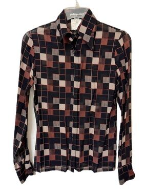 Vintage 70s Philippe Deré Paris Sheer Button Down Shirt